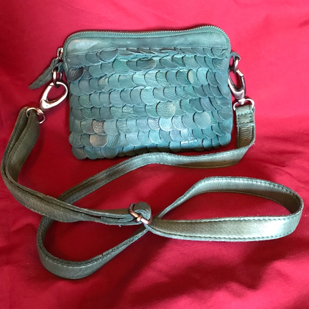COWBOYSBAG ‘Amsterdam’ Forest Green Layered Flaps Leather Crossbody - GUC